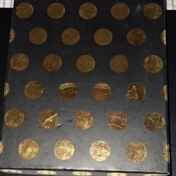 NEW FASHION COSTUME NECKLACE IN BOX, LARGE CRYSTAL STONES W/ ANTIQUE GOLD CHAIN - Picture 3 of 4